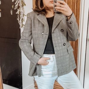 Vintage‎ Jones Wear PLAID double Breasted Button front. 2P